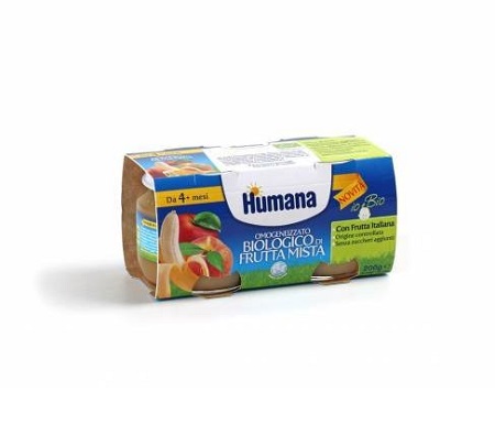 HUMANA OMOGENEIZZATO FRUTTA MISTA BIO 2 VASETTI 100 G - Magnumfarma.it