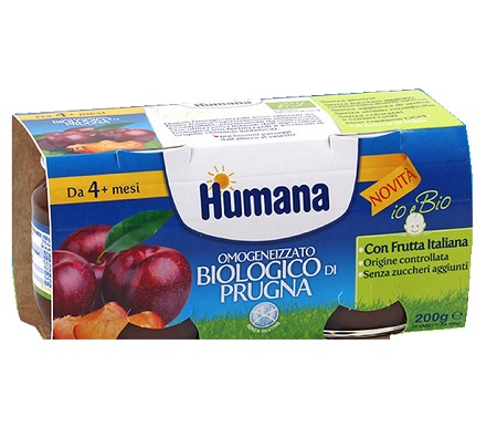HUMANA OMOGENEIZZATO PRUGNA BIO 2 VASETTI 100 G - Magnumfarma.it