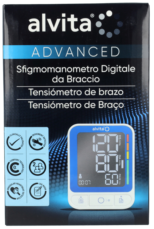 SFIGMOMANOMETRO DIGITALE DA BRACCIO ALVITA ADVANCED - Magnumfarma.it
