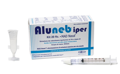ALUNEB KIT SOLUZIONE IPERTONICA 3% 20 FLACONCINI + MAD NASAL ATOMIZZATORE - Magnumfarma.it
