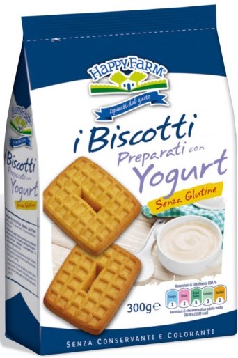 HAPPY FARM BISCOTTI YOGURT SENZA ZUCCHERO 300 G - Magnumfarma.it