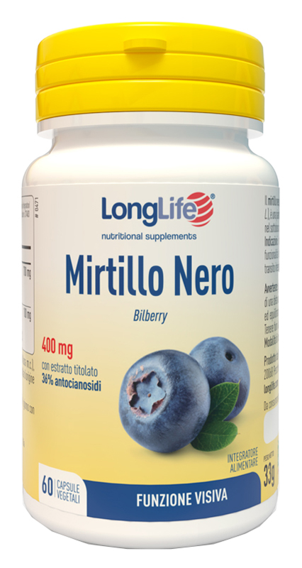 LONGLIFE MIRTILLO NERO 60 CAPSULE VEGETALI - Magnumfarma.it