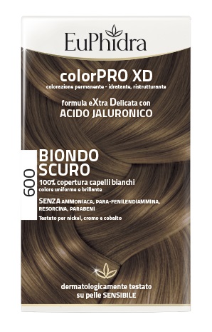 EUPHIDRA COLORPRO XD 600 BIONDO SCURO GEL COLORANTE CAPELLI IN FLACONE + ATTIVANTE + BALSAMO + GUANTI - Magnumfarma.it