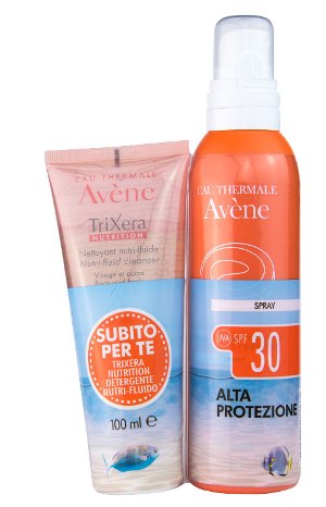 AVENE SOLARE KIT SPRAY SPF 30 200 ML + TRIXERA NUTRITION DETERGENTE 100 ML - Magnumfarma.it