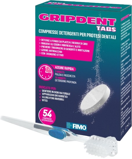 GRIPDENT TABS 54 COMPRESSE + SPAZZOLINO PULITORE - Magnumfarma.it