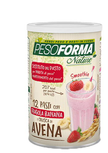 PESOFORMA NATURE SMOOTHIE FRAGOLA BANANA POLVERE 420 G - Magnumfarma.it