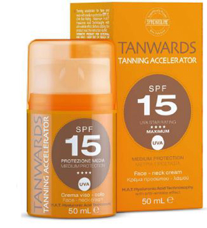 TANWARDS TANNING ACCELERATOR FACE CREAM SPF 15 50 ML - Magnumfarma.it