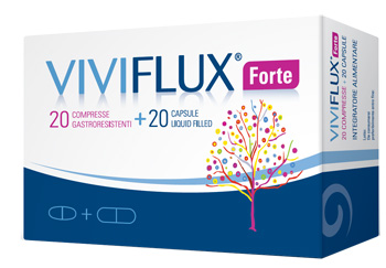 VIVIFLUX FORTE 20 COMPRESSE GASTRORESISTENTI + 20 CAPSULE LIQUID FILLER - Magnumfarma.it