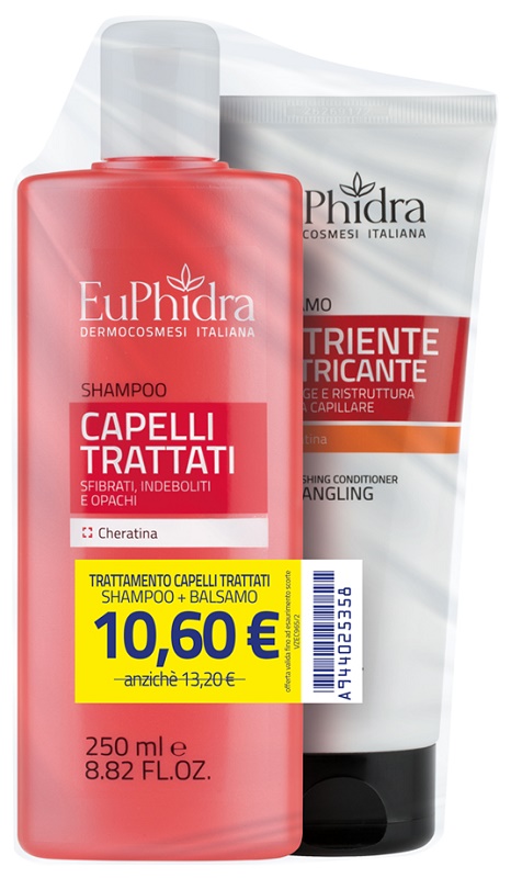 EUPHIDRA SHAMPOO CAPELLI TRATTATI 250 ML + BALSAMO NUTRIENTE 200 ML - Magnumfarma.it
