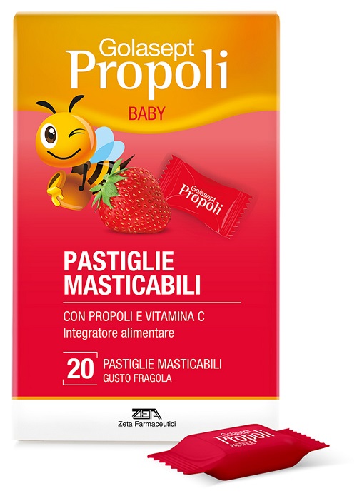 GOLASEPT PROPOLI BABY FRAGOLA 20 PASTIGLIE MASTICABILI - Magnumfarma.it