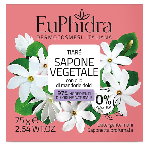EUPHIDRA SAPONETTA VEGETALE TIARE' 75 G - Magnumfarma.it