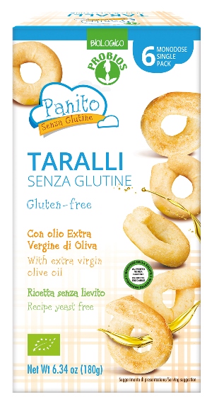 PANITO TARALLI SENZA GLUTINE E SENZA LIEVITO 180 G - Magnumfarma.it
