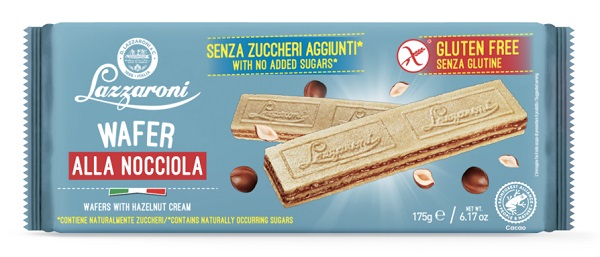 ZEROLE WAFERS ALLA NOCCIOLA SENZA ZUCCHERI AGGIUNTI 175 G - Magnumfarma.it