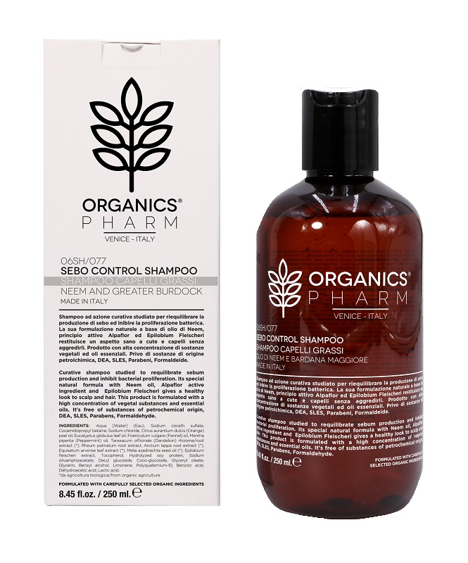 ORGANICS PHARM SEBO CONTROL SHAMPOO NEEM OIL AND ALPAFLOR 250 ML - Magnumfarma.it