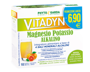 VITADYN MAGNESIO POTASSIO ALKALINO SENZA ZUCCHERO 10 BUSTINE - Magnumfarma.it