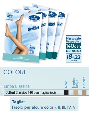 SAUBER COLLANT 140 DENARI MAGLIA LISCIA NERO 2 LINEA CLASSICA - Magnumfarma.it