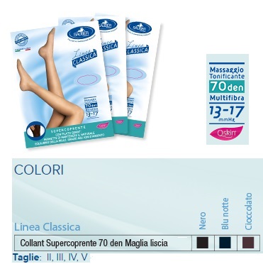 SAUBER COLLANT 70 DENARI SUPER COPRENTE MAGLIA LISCIA CIOCCOLATO 2 LINEA CLASSICA - Magnumfarma.it