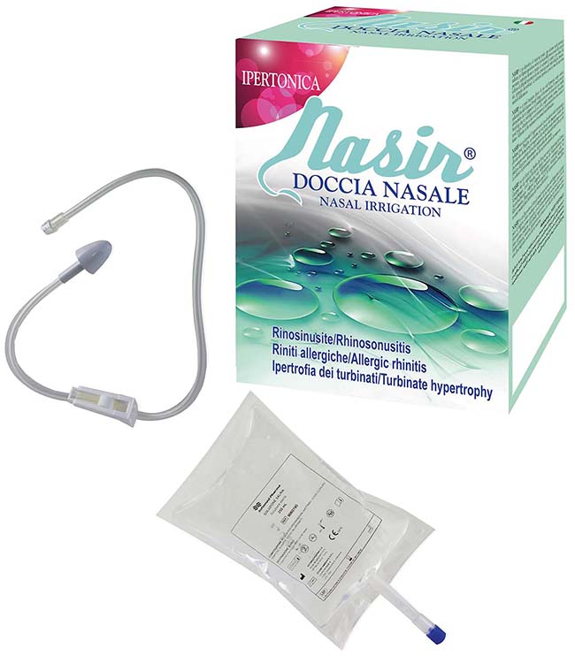 NASIR DOCCIA NASALE 2 SACCHE 250 ML ISOTONICA + 1 DEFLUSSORE - Magnumfarma.it