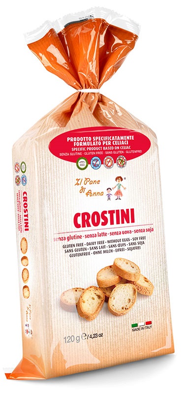 IL PANE DI ANNA CROSTINI SENZA LATTE 120 G - Magnumfarma.it