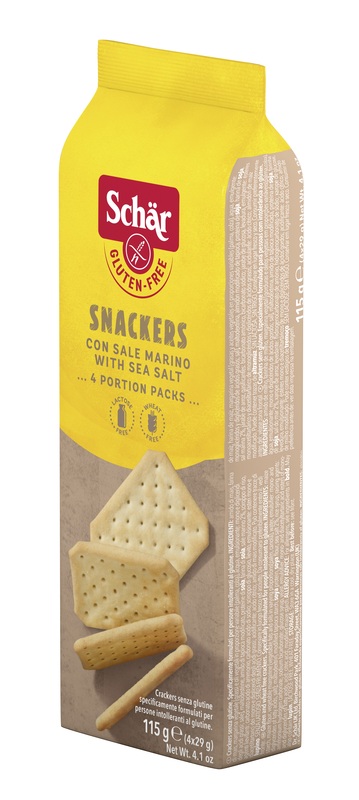 SCHAR SNACKERS CRACKERS CON SALE MARINO SENZA LATTOSIO 4 PORZIONI DA 29 G - Magnumfarma.it