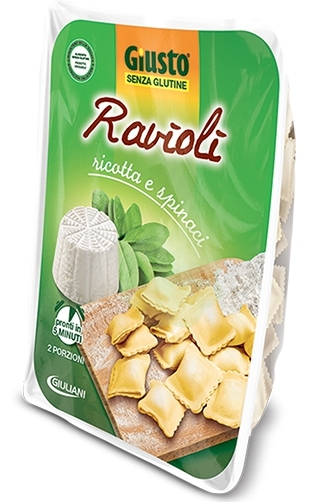 GIUSTO SENZA GLUTINE RAVIOLI RICOTTA E SPINACI 250 G - Magnumfarma.it