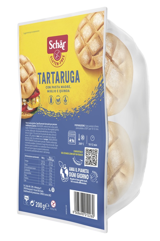 SCHAR TARTARUGA PANE SENZA LATTOSIO 200 G - Magnumfarma.it