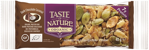 TASTE OF NATURE BARRETTA AL COCCO CON CIOCCOLATO FONDENTE BIO 40 G - Magnumfarma.it