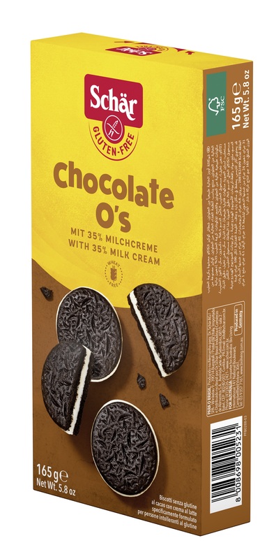 SCHAR CHOCOLATE O'S BISCOTTI AL CACAO CON CREMA AL LATTE 165 G - Magnumfarma.it
