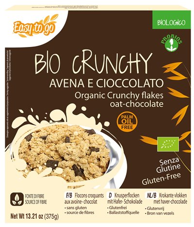 EASY TO GO BIO CRUNCHY AVENA E CIOCCOLATO 375 G - Magnumfarma.it