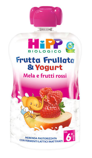HIPP BIO FRUTTA FRULLATA YOGURT MELA FRUTTI ROSSI 90 G - Magnumfarma.it
