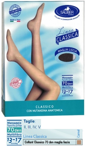 SAUBER CLASSICO COLLANT 70 DENARI MAGLIA LISCIA CAMEL 2 - Magnumfarma.it