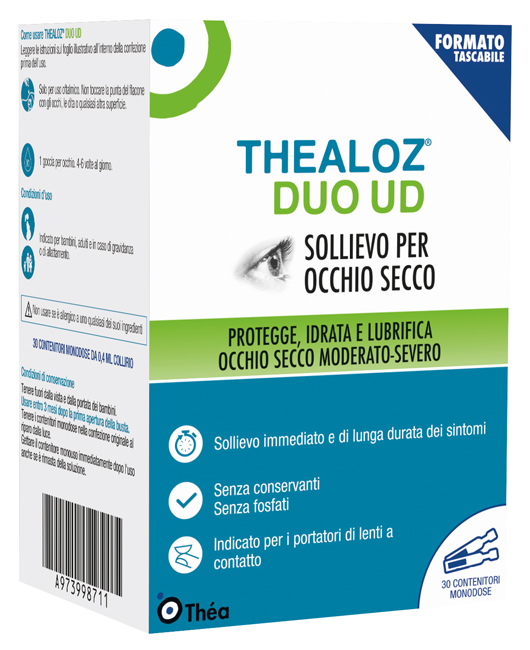 GOCCE OCULARI THEALOZ DUO UD 30 CONTENITORI MONODOSE 0,4 ML - Magnumfarma.it