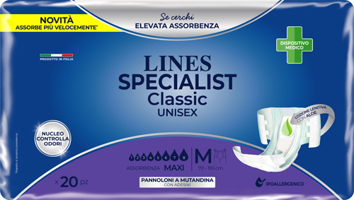 PANNOLONE MUTANDA LINES SPECIALIST CLASSIC MM MAXI 20 PEZZI - Magnumfarma.it