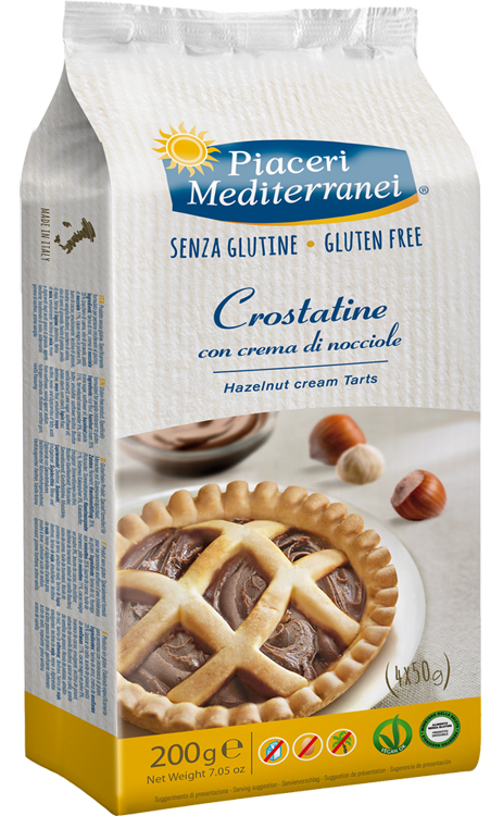 PIACERI MEDITERRANEI CROSTATINA CON CREMA DI NOCCIOLA 4 X 50 G - Magnumfarma.it