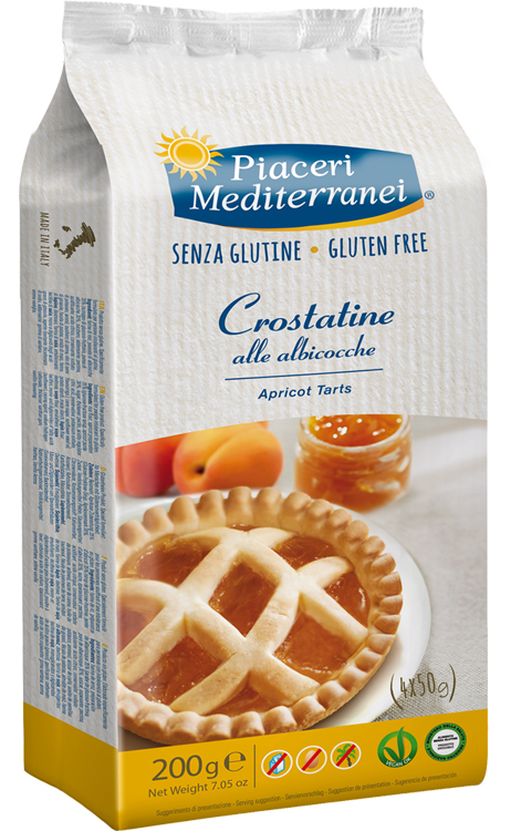PIACERI MEDITERRANEI LE BONTA' DEL MATTINO CROSTATINE ALL'ALBICOCCA 4 X 50 G - Magnumfarma.it
