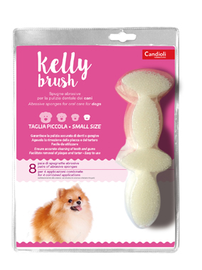 KELLY BRUSH SPUGNETTA ABRASIVA PER CANI DI TAGLIA PICCOLA 16 PEZZI - Magnumfarma.it