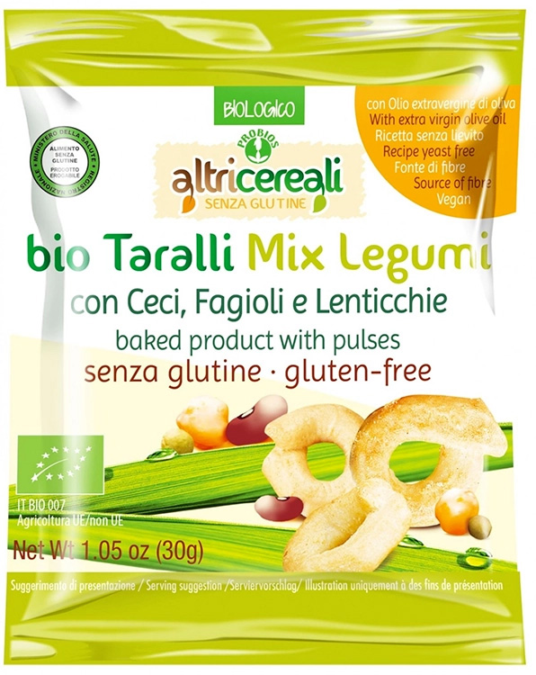 ALTRICEREALI TARALLI MIX LEGUMI 30 G - Magnumfarma.it