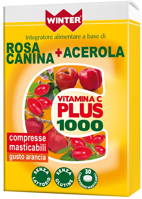 WINTER VITAMINA C PLUS 1000 ROSA CANINA + ACEROLA 30 COMPRESSE MASTICABILI - Magnumfarma.it