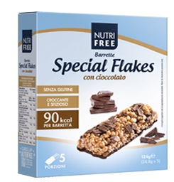 NUTRIFREE BARRETTE SPECIAL FLAKES CIOCCOLATO 24,8 G X 5 - Magnumfarma.it