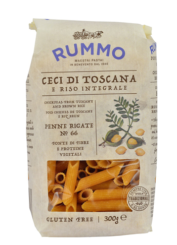 RUMMO PENNE RIGATE N 66 CECI DI TOSCANA E RISO INTEGRALE 300 G - Magnumfarma.it