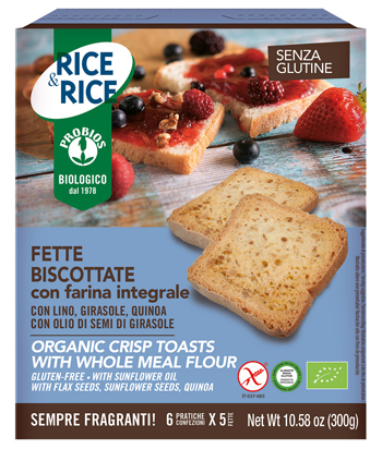 RICE&RICE FETTE BISCOTTATE CON FARINA INTEGRALE 300 G - Magnumfarma.it