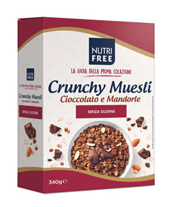 NUTRIFREE CRUNCHY MIX CIOCCOLATO E MANDORLE 340 G - Magnumfarma.it