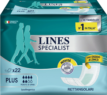 LINES SPECIALIST PANNOLONE RETTANGOLARE 22 PEZZI - Magnumfarma.it