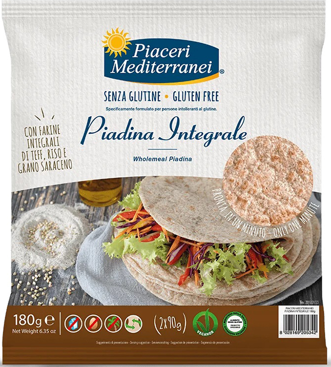 PIACERI MEDIT PIADINA INTEGRALE 180 G - Magnumfarma.it